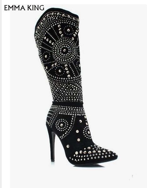 new mixed colors rhinestones long tube pointed over the knee winter high heel stiletto zipper party shoes woman botas mujer, Black
new mixed colors rhinestones long tube pointed over the knee winter high heel stiletto zipper party shoes woman botas mujer, Black