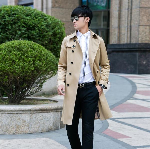 fashion ouble-breasted clothes mens trench coats man long coat slim fit overcoat long sleeve khaki black blue beige spring dfg78, Tan;black
fashion ouble-breasted clothes mens trench coats man long coat slim fit overcoat long sleeve khaki black blue beige spring dfg78, Tan;black