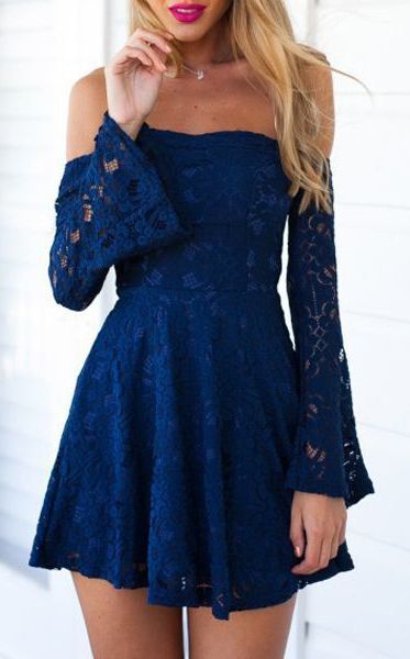 2018 navy cocktail dresses short prom dress off the shoulder with long sleeves lace bodice for girls club formal evening gowns, Black
2018 navy cocktail dresses short prom dress off the shoulder with long sleeves lace bodice for girls club formal evening gowns, Black