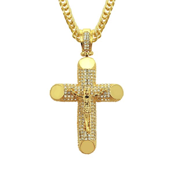 hip hop jesus cross gold pendants necklaces & pendants bling bling iced out crystal necklaces stainless steel rope chain, Silver
hip hop jesus cross gold pendants necklaces & pendants bling bling iced out crystal necklaces stainless steel rope chain, Silver
