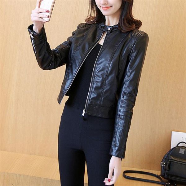 new spring and autumn 4xl locomotive pu small leather jacket coat women short leather jacket trend college wind collar, Black
new spring and autumn 4xl locomotive pu small leather jacket coat women short leather jacket trend college wind collar, Black