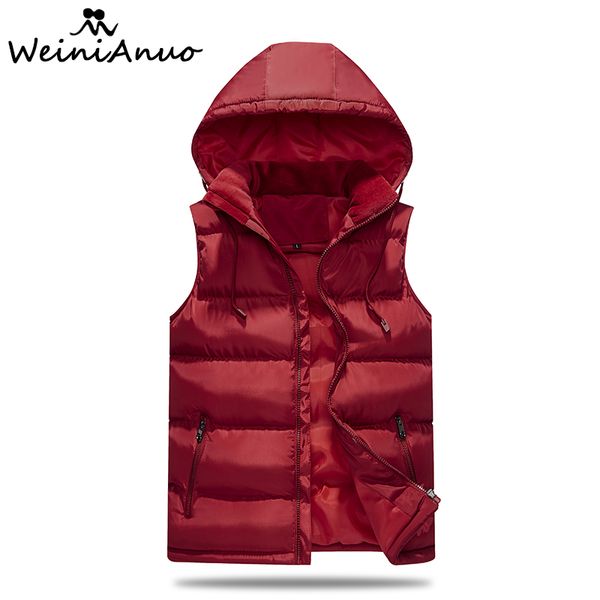 weinianuo vest men fashion hooded men's sleeveless jackets casual solid cotton padded waistcoat vest coat for male plus size 475, Black;white
weinianuo vest men fashion hooded men's sleeveless jackets casual solid cotton padded waistcoat vest coat for male plus size 475, Black;white