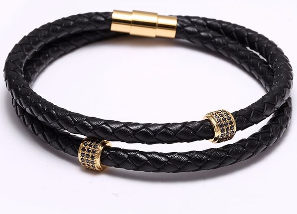 2018 new fashion 10pc/set braided zircon leather bracelet for men stainless steel bangle with magnetic clasp handmade jewelry, Black
2018 new fashion 10pc/set braided zircon leather bracelet for men stainless steel bangle with magnetic clasp handmade jewelry, Black