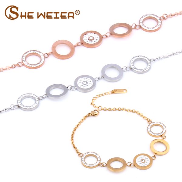 she weier stainless steel bracelets & bangles for women chain link bracelet women femme female braclet charms silver zircon, Black
she weier stainless steel bracelets & bangles for women chain link bracelet women femme female braclet charms silver zircon, Black