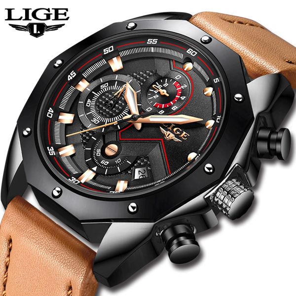 relogio lige design fashion brand watches mens leather sport date chronograph quartz watch male gifts clock relogio masculino, Slivery;brown
relogio lige design fashion brand watches mens leather sport date chronograph quartz watch male gifts clock relogio masculino, Slivery;brown