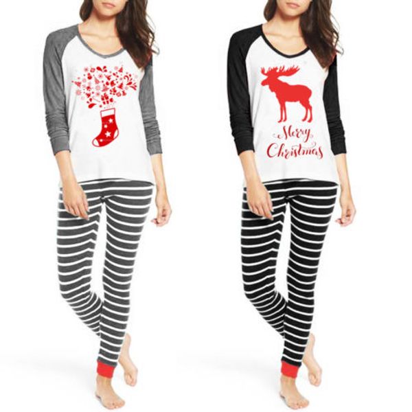 christmas family women ladies sleepwear pajamas set deer cotton pajamas outfits, Blue;gray
christmas family women ladies sleepwear pajamas set deer cotton pajamas outfits, Blue;gray
