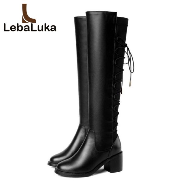 lebaluka women high heels boots genuine leather woman shoes winter warm plush fur knee boots fashion shoes size 33-40, Black
lebaluka women high heels boots genuine leather woman shoes winter warm plush fur knee boots fashion shoes size 33-40, Black
