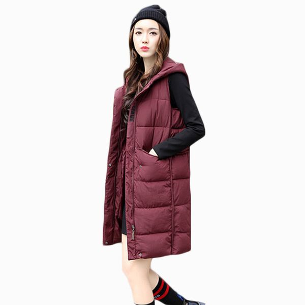 2017 new arrival women autumn winter jacket vest mid-length hooded warm ladies parka cotton wadding female slim waistcoat zl606, Black;white
2017 new arrival women autumn winter jacket vest mid-length hooded warm ladies parka cotton wadding female slim waistcoat zl606, Black;white