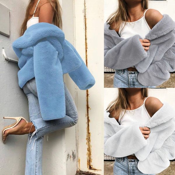 women autumn turn-down collar shaggy solid coat short winter lovely long sleeve soft cardigan casual loose warm plush, Black;brown
women autumn turn-down collar shaggy solid coat short winter lovely long sleeve soft cardigan casual loose warm plush, Black;brown