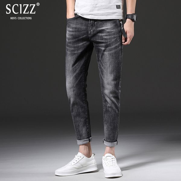 2018 summer dark grey distressed men jeans nine stretch jeans slim fit denim pants men zipper fashion, Blue
2018 summer dark grey distressed men jeans nine stretch jeans slim fit denim pants men zipper fashion, Blue