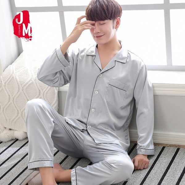 2018 sier solid satin men pajama sets long sleeve autumn silk sleepwear for men suit pijama man summer two-piece pyjama l-xxxl, Black;brown
2018 sier solid satin men pajama sets long sleeve autumn silk sleepwear for men suit pijama man summer two-piece pyjama l-xxxl, Black;brown