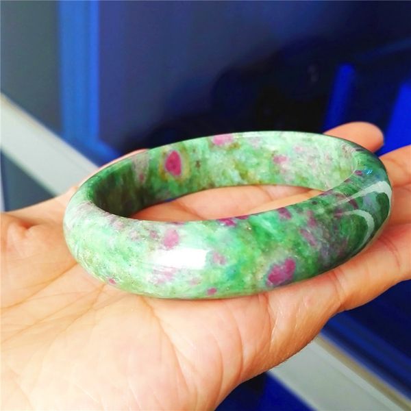 genuine natural green ruby zoisite gemstone crystal round fashion woman bangle inner diameter 56mm, Golden;silver
genuine natural green ruby zoisite gemstone crystal round fashion woman bangle inner diameter 56mm, Golden;silver