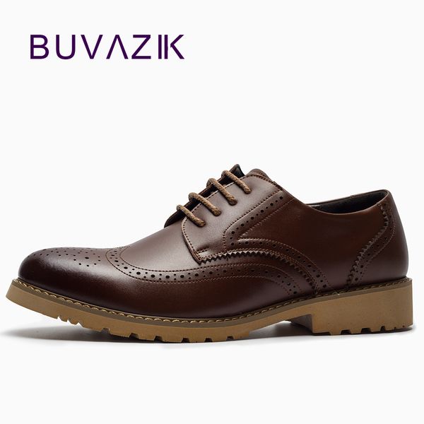 2018 men brogues shoes men's oxfords dress shoes wedding leather business vintage retro ing, Black
2018 men brogues shoes men's oxfords dress shoes wedding leather business vintage retro ing, Black