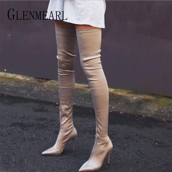 women over knee high boots warm winter shoes stretch elastic high heels boot woman new pointed toe plus size ladies shoe de, Black
women over knee high boots warm winter shoes stretch elastic high heels boot woman new pointed toe plus size ladies shoe de, Black