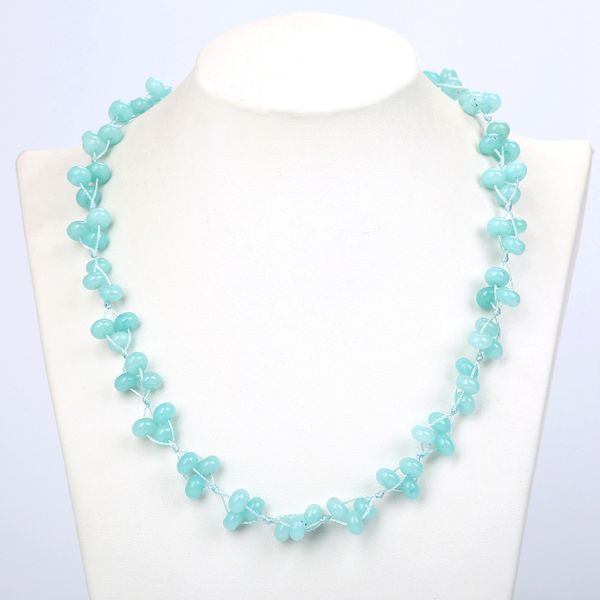 aquamarine braided necklace natural stone sky blue crystal lady chain women jewelry pearl jewelry mandala necklace statement eye, Silver
aquamarine braided necklace natural stone sky blue crystal lady chain women jewelry pearl jewelry mandala necklace statement eye, Silver