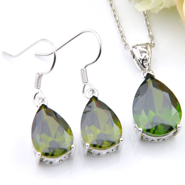 luckyshine 925 silver necklaces earrings jewelry sets pear cut green peridot for women zircon engagement party sets e0060 p021
luckyshine 925 silver necklaces earrings jewelry sets pear cut green peridot for women zircon engagement party sets e0060 p021