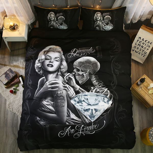 3d marilyn monroe duvet cover set us king size black skull bed linens 3d bedclothe home textile us fashion bed set 2/ 3pcs
3d marilyn monroe duvet cover set us king size black skull bed linens 3d bedclothe home textile us fashion bed set 2/ 3pcs