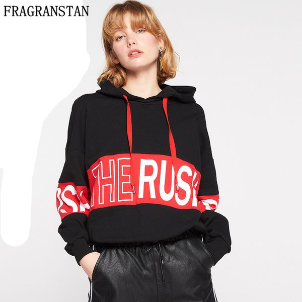 2018 female new spring summer letter printed hooded sweatshirt casual loose plus size women cotton nb16, Black
2018 female new spring summer letter printed hooded sweatshirt casual loose plus size women cotton nb16, Black