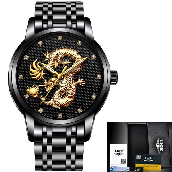 2018 men watches lige gold dragon sculpture quartz watch men full steel waterproof wristwatch relogio nasculino, Slivery;brown
2018 men watches lige gold dragon sculpture quartz watch men full steel waterproof wristwatch relogio nasculino, Slivery;brown