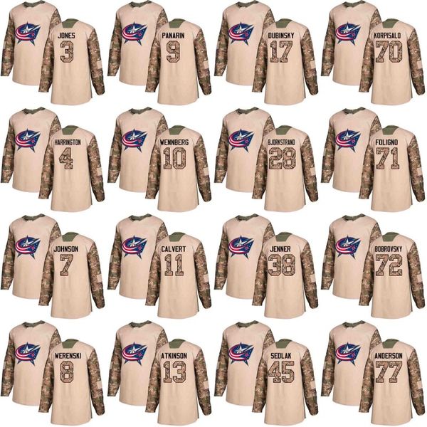 Columbus Blue Jackets Jersey Veterans Day Practice 3 Seth Jones 8 Zach Werenski 13 Cam Atkinson 71 Nick Foligno 72 Sergei Bobrovsky Jerseys
Columbus Blue Jackets Jersey Veterans Day Practice 3 Seth Jones 8 Zach Werenski 13 Cam Atkinson 71 Nick Foligno 72 Sergei Bobrovsky Jerseys