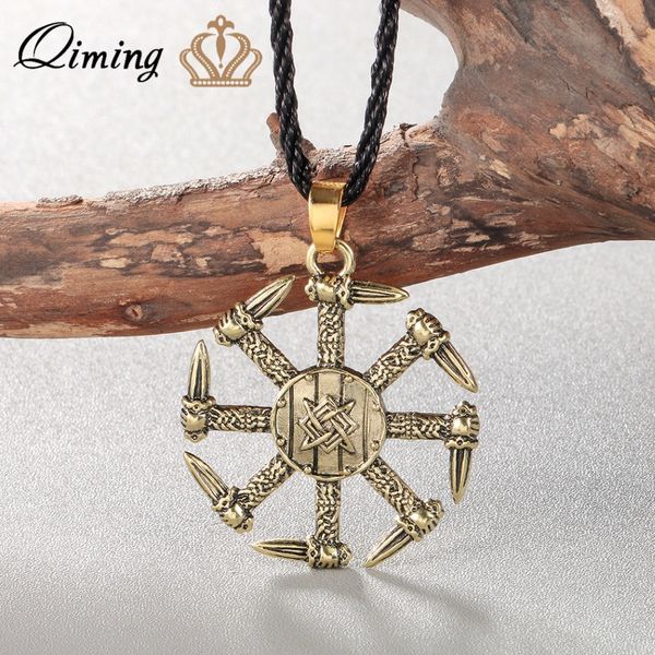 qiming silver viking necklace men pagan jewelry stunning kolovrat pendant necklace swords charm handmade punk women jewelry
qiming silver viking necklace men pagan jewelry stunning kolovrat pendant necklace swords charm handmade punk women jewelry
