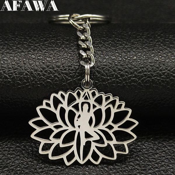 2018 fashion yoga lotus stainless steel key chain women silver color flower of life keyrings jewelry llaveros de acero k77453b
2018 fashion yoga lotus stainless steel key chain women silver color flower of life keyrings jewelry llaveros de acero k77453b