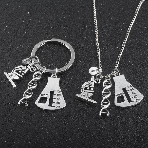 father's day chemical instrument silver keychain experiment tool microscope dna metal keyring men women jewelry
father's day chemical instrument silver keychain experiment tool microscope dna metal keyring men women jewelry