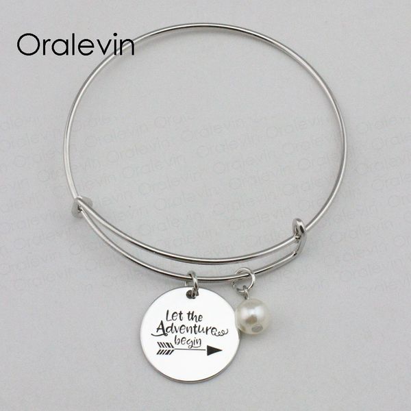 let the adventure begin inspirational hand stamped engraved custom charm pendant wire bracelet gift jewelry,10pcs/lot, #ln2344b, Black
let the adventure begin inspirational hand stamped engraved custom charm pendant wire bracelet gift jewelry,10pcs/lot, #ln2344b, Black