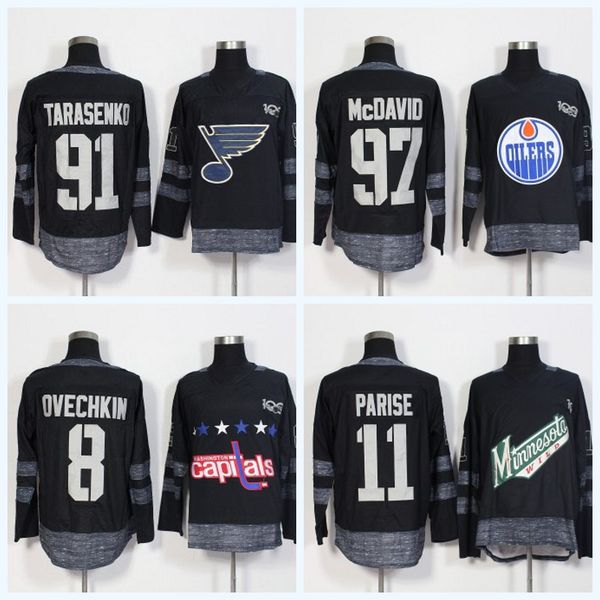 100th Anniversary 8 Alex Ovechkin 97 Connor McDavid 11 Zach Parise 77 T.J. Oshie 27 Alex Pietrangelo 91 Vladimir Tarasenko Hockey Jerseys
100th Anniversary 8 Alex Ovechkin 97 Connor McDavid 11 Zach Parise 77 T.J. Oshie 27 Alex Pietrangelo 91 Vladimir Tarasenko Hockey Jerseys