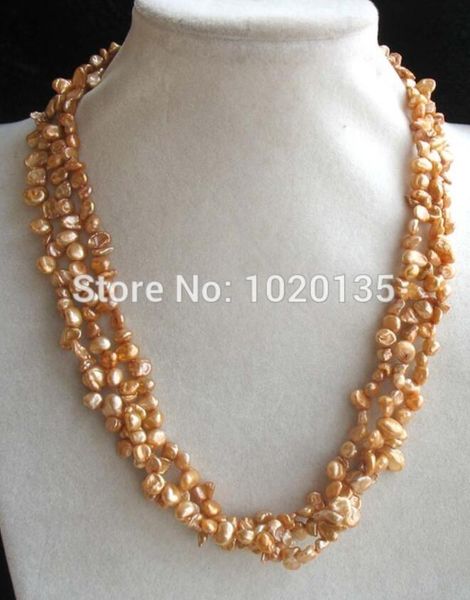 wow 3rows freshwater pearl orange red reborn keshi 5-9mm necklace 17" nature wholesale beads baroque unique, Silver
wow 3rows freshwater pearl orange red reborn keshi 5-9mm necklace 17" nature wholesale beads baroque unique, Silver