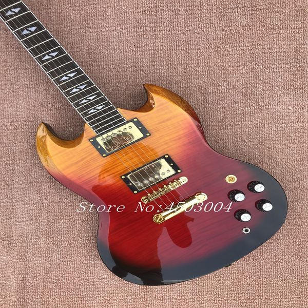 2017 new styles of deluex electric guitar, maple tiger stripes, rosewood fingerboard and gold hardware
2017 new styles of deluex electric guitar, maple tiger stripes, rosewood fingerboard and gold hardware