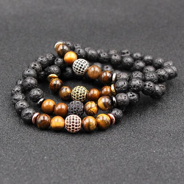 new natural stone tigereye stone bracelet yoga lava rock bracelet zircon ball bangles for gift, Black
new natural stone tigereye stone bracelet yoga lava rock bracelet zircon ball bangles for gift, Black