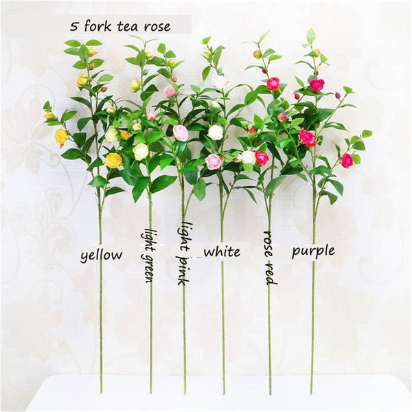 50pcs 5 fork/bunch artificial flower european small tea roses bride bouquet home arrangement decoration silk rose home wedding decor
50pcs 5 fork/bunch artificial flower european small tea roses bride bouquet home arrangement decoration silk rose home wedding decor