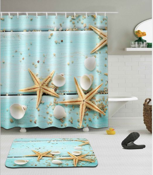 shell starfish 3d pattern print custom waterproof bathroom modern shower curtain polyester fabric bathroom curtain door mat sets
shell starfish 3d pattern print custom waterproof bathroom modern shower curtain polyester fabric bathroom curtain door mat sets