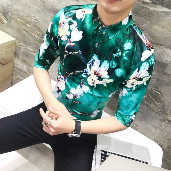 comfortable men shirt summer 2018 new slim fit print men's dress shirts half sleeve turn down collar tuxedo shirt men clothing, White;black
comfortable men shirt summer 2018 new slim fit print men's dress shirts half sleeve turn down collar tuxedo shirt men clothing, White;black