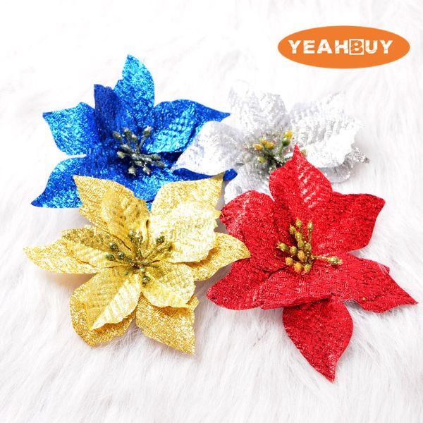 13cm artificial christmas flower head poinsettia four color fake simulated for festival decoration party decoration
13cm artificial christmas flower head poinsettia four color fake simulated for festival decoration party decoration