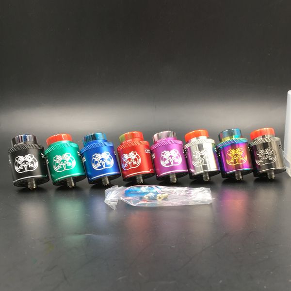 

Drop Dead RDA Rebuildable Dripping Atomizer 24mm 510 Thread Ecig with 810 Resin Drip Tip Single or dual coil E Cigarette DHL Free