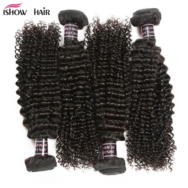 ishow wholesale price 8a human hair weave bundles mink brazilian virgin 4 pcs peruvian kinky curly for women all ages 8-28 inch jet black
ishow wholesale price 8a human hair weave bundles mink brazilian virgin 4 pcs peruvian kinky curly for women all ages 8-28 inch jet black