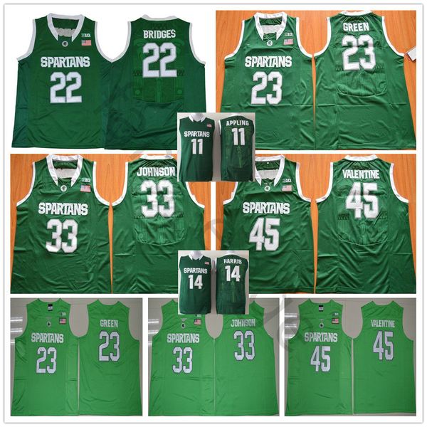 NCAA Michigan State Spartans College Basketball 22 Miles Bridges 23 Draymond Green 33 Magic Johnson 45 Valentine 11 Appling 14 Harris Jersey
NCAA Michigan State Spartans College Basketball 22 Miles Bridges 23 Draymond Green 33 Magic Johnson 45 Valentine 11 Appling 14 Harris Jersey