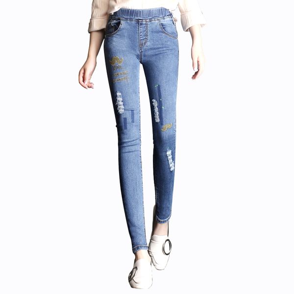 wholesale-hollow out ripped skinny pencil moustache embroidery jeans for girls stretch slim elastic waist gardener jeans denim zih084, Blue
wholesale-hollow out ripped skinny pencil moustache embroidery jeans for girls stretch slim elastic waist gardener jeans denim zih084, Blue