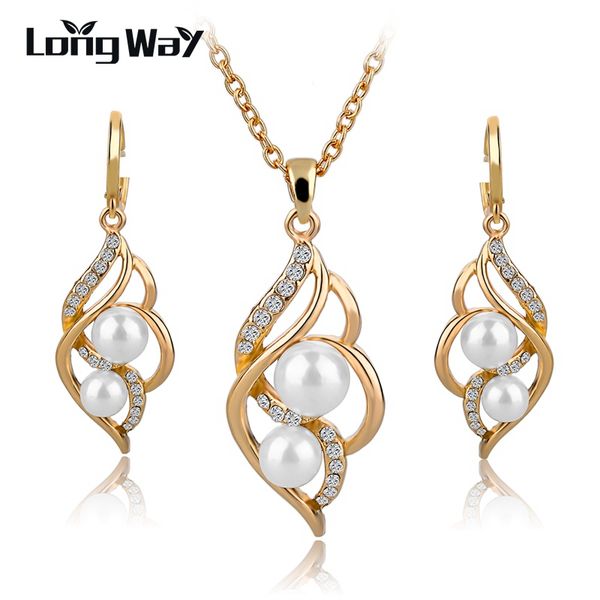 longway gold color elegant inlaid crystal jewelry sets imitation pearl earrings necklaces set for women wedding set140024, Slivery;golden
longway gold color elegant inlaid crystal jewelry sets imitation pearl earrings necklaces set for women wedding set140024, Slivery;golden