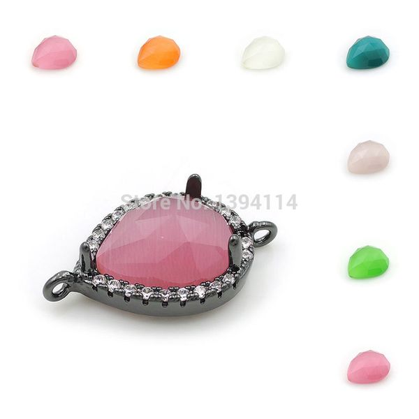 20*12*5mm micro pave clear cz faceted cats-eys stone drop connector fit for making diy bracelets or necklaces jewelry, Bronze;silver
20*12*5mm micro pave clear cz faceted cats-eys stone drop connector fit for making diy bracelets or necklaces jewelry, Bronze;silver