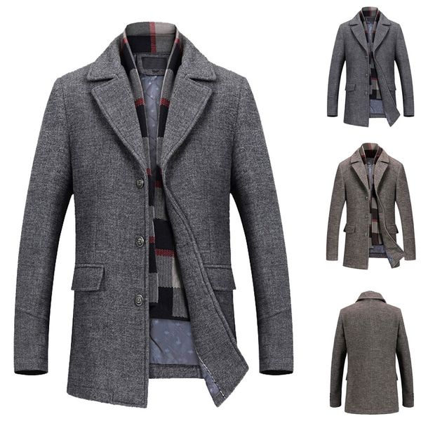 2018 new vetement femme men's casual wool trench coat fashion business long thicken slim overcoat jacket jaqueta masculina, Tan;black
2018 new vetement femme men's casual wool trench coat fashion business long thicken slim overcoat jacket jaqueta masculina, Tan;black