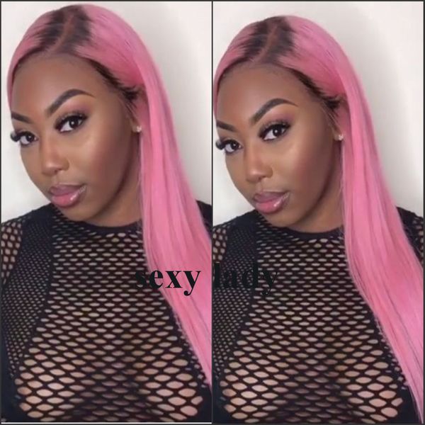 long straight wig ombre pink synthetic lace wig hair for woman dark roots natural simulation human hair lace front wig natural hairline, Black
long straight wig ombre pink synthetic lace wig hair for woman dark roots natural simulation human hair lace front wig natural hairline, Black