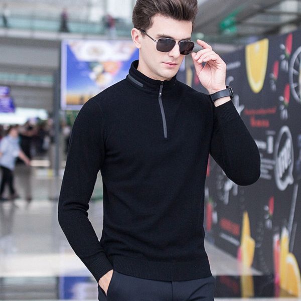 mens 100%pure wool thickened half height zipper collar sweater autumn winter casual fashion sweatercoat size s-2xl, White;black
mens 100%pure wool thickened half height zipper collar sweater autumn winter casual fashion sweatercoat size s-2xl, White;black