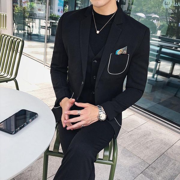 slim fit black men suits with pants casual prom wear wedding suits men 3piece groom tuxedo custom man blazer jacket trousers vest, Black;gray
slim fit black men suits with pants casual prom wear wedding suits men 3piece groom tuxedo custom man blazer jacket trousers vest, Black;gray