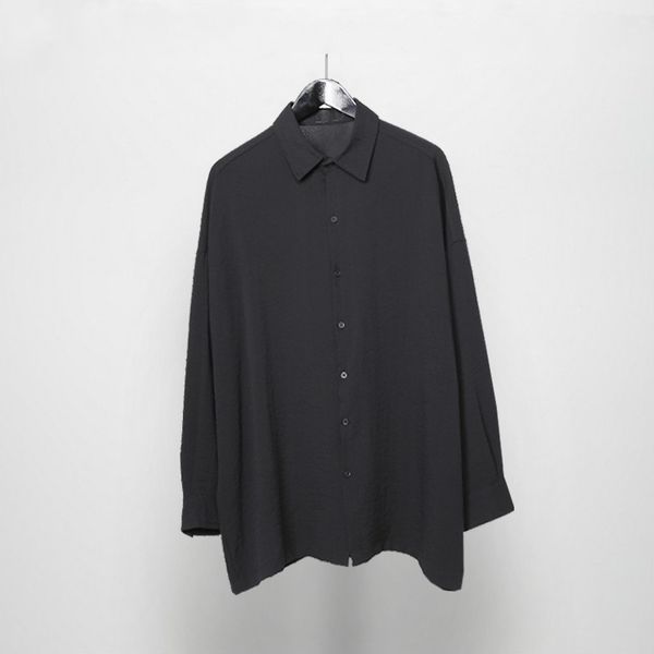 2018 autumn new style original male personality pure color casual and long sleeved shirt, White;black
2018 autumn new style original male personality pure color casual and long sleeved shirt, White;black