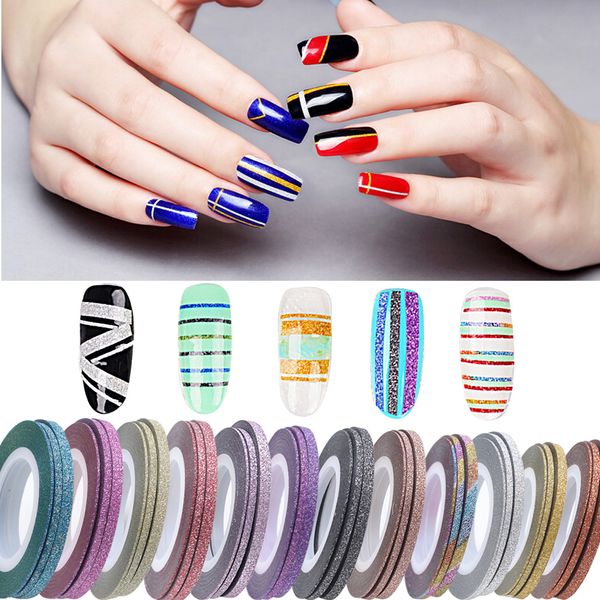 1mm 12 color glitter nail line tape sticker set art decorations diy tips for polish nail gel rhinestones decorat new ho, Silver;gold
1mm 12 color glitter nail line tape sticker set art decorations diy tips for polish nail gel rhinestones decorat new ho, Silver;gold