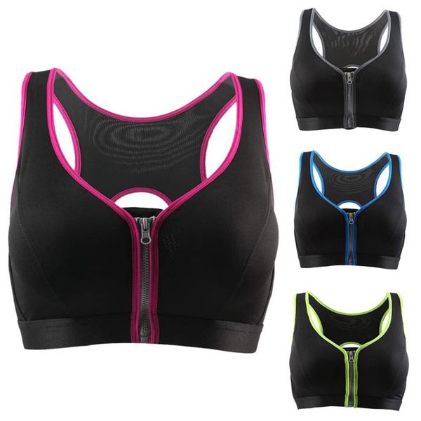 push up women sports bra running fitness breathable front zipper yoga shockproof sports bra, White;black
push up women sports bra running fitness breathable front zipper yoga shockproof sports bra, White;black