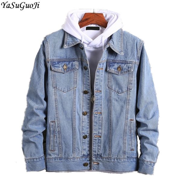 yasuguoji new 2018 autumn fashion outwear long sleeve denim jacket men jaqueta jeans masculina men's clothes jk25, Black;brown
yasuguoji new 2018 autumn fashion outwear long sleeve denim jacket men jaqueta jeans masculina men's clothes jk25, Black;brown